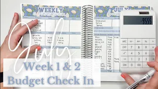 Chatty Week 1 & 2 Budget Check In | July 2023 | Budget Planner