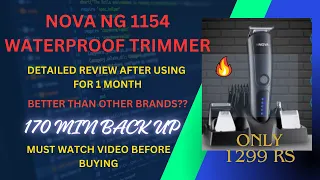 NOVA NG 1154 Waterproof Trimmer, Complete Review and unboxing