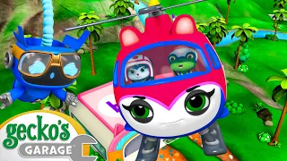 Kat's Helicopter Rocket Chase | Gecko's Magical World | Animal & Vehicle Cartoons| Cartoons for Kids