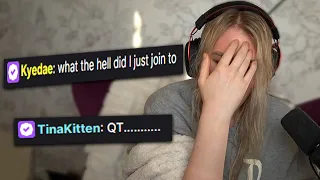 TinaKitten joins QT's stream at the worst time...