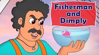 Fisherman and Dimply | Stories By Granny | Moral Stories for Kids | Woka English