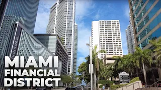 Miami's Financial District : Brickell Avenue Walk to Downtown Miami in June 2022