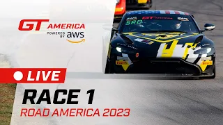 LIVE | Race 1 | Road America | GT America Powered by AWS 2023