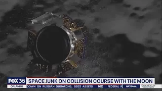 Space junk on collision course with the moon