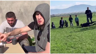 Coach Eats Food with Islam Makhachev & Dagestani Gangsters 🥘 Young Kids Wrestle And Grapple 🤼‍♂️