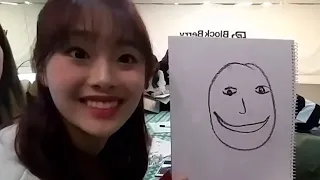 Kim Lip and her many attempts at drawing Chuu