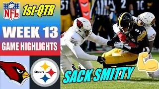 Arizona Cardinals vs Steelers WEEK 13 FULL 1st QTR (12/03/2023) | NFL Highlights 2023