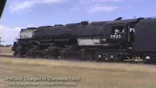 Union Pacific 3985 Catches FIRE on 1999 excursion