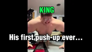 His first push-up…