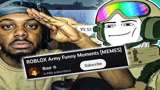 BUUR VS THE ARMY | ROBLOX Army Funny Moments (MEMES) REACTION