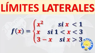 ⛔️ Cómo calcular LIMITES LATERALES FUNCIÓN POR PARTES - FUNCIÓN A TROZOS| Juliana la profe