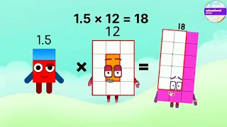 Numberblocks 1.5 decimal multiplication | 1.5 times table | learn to count ‎@preschoollearning110