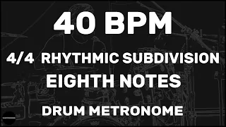 Eighth Notes | Drum Metronome Loop | 40 BPM