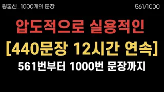 561-1000번 실사용이 보장된 압도적인 문장들 | 12시간 무한반복 흘려듣기