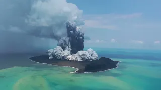 This volcanic Island is growing again. The Hunga Tonga-Hunga Ha'apai 2022 eruption