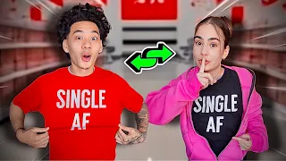WEARING A "SINGLE AF'" TEE IN PUBLIC WITH MY GF PRANK **backfired?**