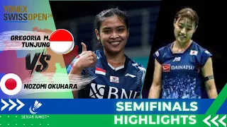 Gregoria Mariska Tunjung (INA) VS Nozomi Okuhara (JPN) || SEMIFINALS SWISS Open 2024