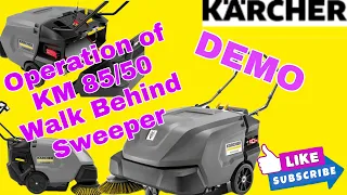 How to Operate KM 85/50 W Bp Walk Behind Sweeper || DEMO KM 85/50 W Bp
