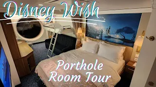 DISNEY WISH OCEANVIEW LARGE PORTHOLE ROOM TOUR