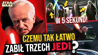 Jak Palpatine tak łatwo zabił trzech mistrzów Jedi w "Star Wars: Zemsta Sithów"?