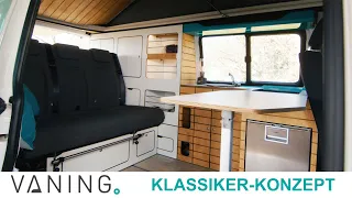 VANING - Camper Ausbau Roomtour durch unser KLASSIKER-KONZEPT im VW T6 Transporter LR