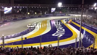 Turn 1 crash 2017 Singapore Grand Prix