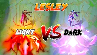 Lesley Hawkeyed Sniper Skin VS Falcon Mistress Skin Light VS Dark MLBB Comparison