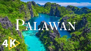 FLYING OVER PALAWAN (4K UHD) - Relaxing Music With Beautiful Nature Video - 4K Video Ultra HD
