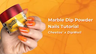 How to Create Cheetos® Nails With Marble Effect | Dip Powder Nail Art Tutorial by DipWell Nails