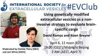 Koen Breyne: Genetically modified EVs as a non-invasive strategy to evaluate brain-specific cargo