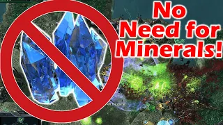 How to Play Zerg Hex With no Income! Zerg Team Starcraft 2 custom games