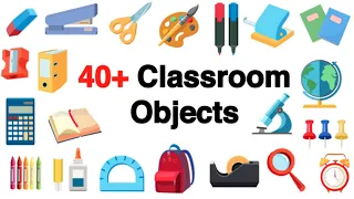 Learn 40+ Classroom Objects 🎨  | Learn with Pictures