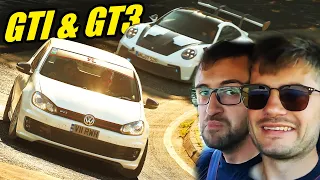 GTI vs GT3! SPICY VW Golf 6 & Porsche GT3s // Nürburgring