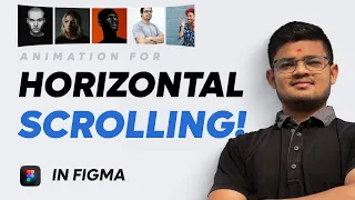 Horizontal Scrolling in Figma | Prototyping Guides in Figma | UI Design | Scrolling Animation
