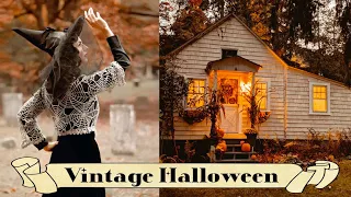 👻VINTAGE HALLOWEEN DECOR TOUR + Cottage Witch Outfits!🕸