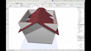 Archicad27 Dach Dachstuhl Rinne