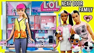 Barbie Helps LOL Family Move to  New LOL Surprise Dollhouse with Pool