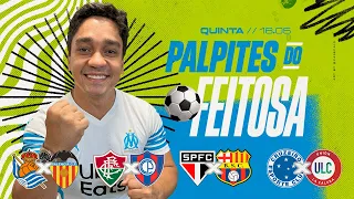 PALPITES DE FUTEBOL DIA 16/05/2024 + BILHETE FEITO