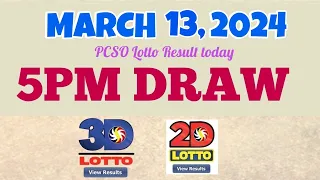 Lotto Result Today 5pm March 13, 2024 Swertres Ez2 PCSO#lotto