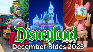 DISNEYLAND RIDES 2023 - DECEMBER - 4K 60FPS POVS | RIDES & ATTRACTIONS