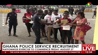 Ghana police service recruitment exercise to commence Friday Aug.17