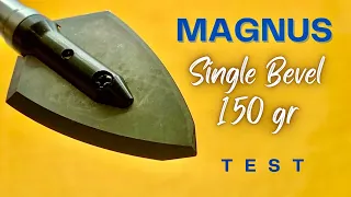 MAGNUS SINGLE BEVEL 150 gr Broadhead Test