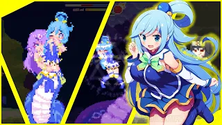 [H] Echidna wars dx - Mirea cosplayed as Aqua From Konosuba - NEW SKIN VDZ Games