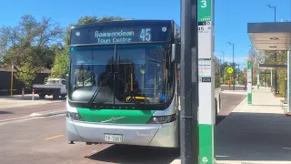 [55 Replaced] Transperth Bus Route No. 45 (TP3387) Bayswater Station to Bassendean Town Centre