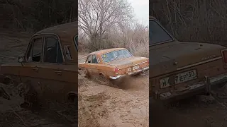 Волга из ретро клуба по грязи . #оффроад #offroad #volga #retro #волга #грязь #бездорожье