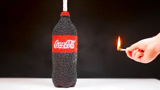 🔥Matchstick Coca Cola and Mentos! Amazing Chain Reaction Domino Effect😱