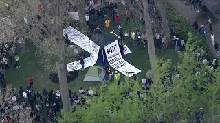 Mass. Ave. blocked by pro-Palestinian protesters at MIT campus