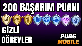 200 BAŞARIM PUANI HEPSİ BURDA | BEDAVA SANDIKLAR | GİZLİ BAŞARIM GÖREVLERİ | PUBG MOBILE