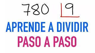 Aprende a dividir paso a paso sin resta 780 dividido entre 9