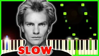 Every Breath You Take (The Police) Slow Piano 50% Speed + Sheet Music